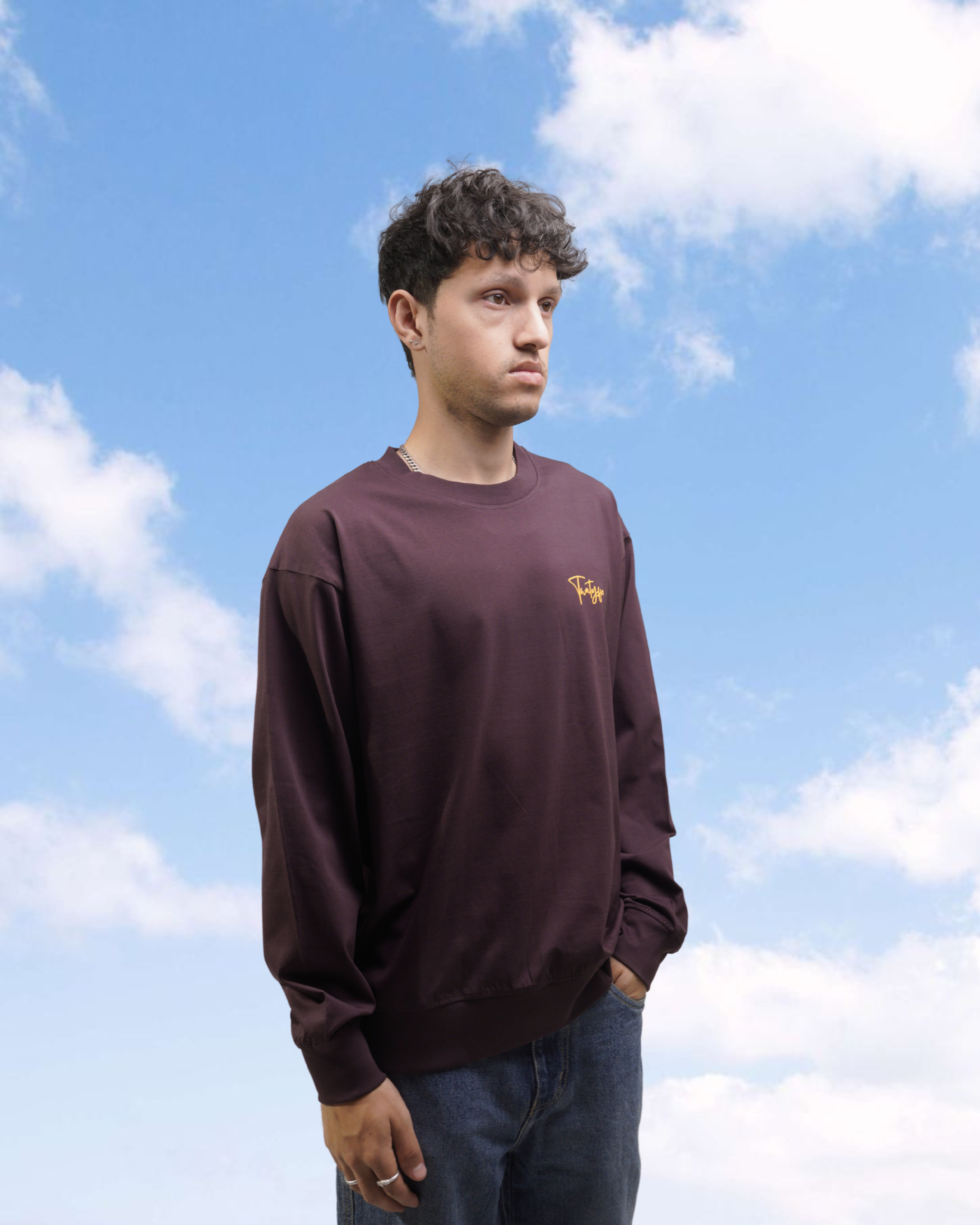 Wine Mercerised Sweatshirt