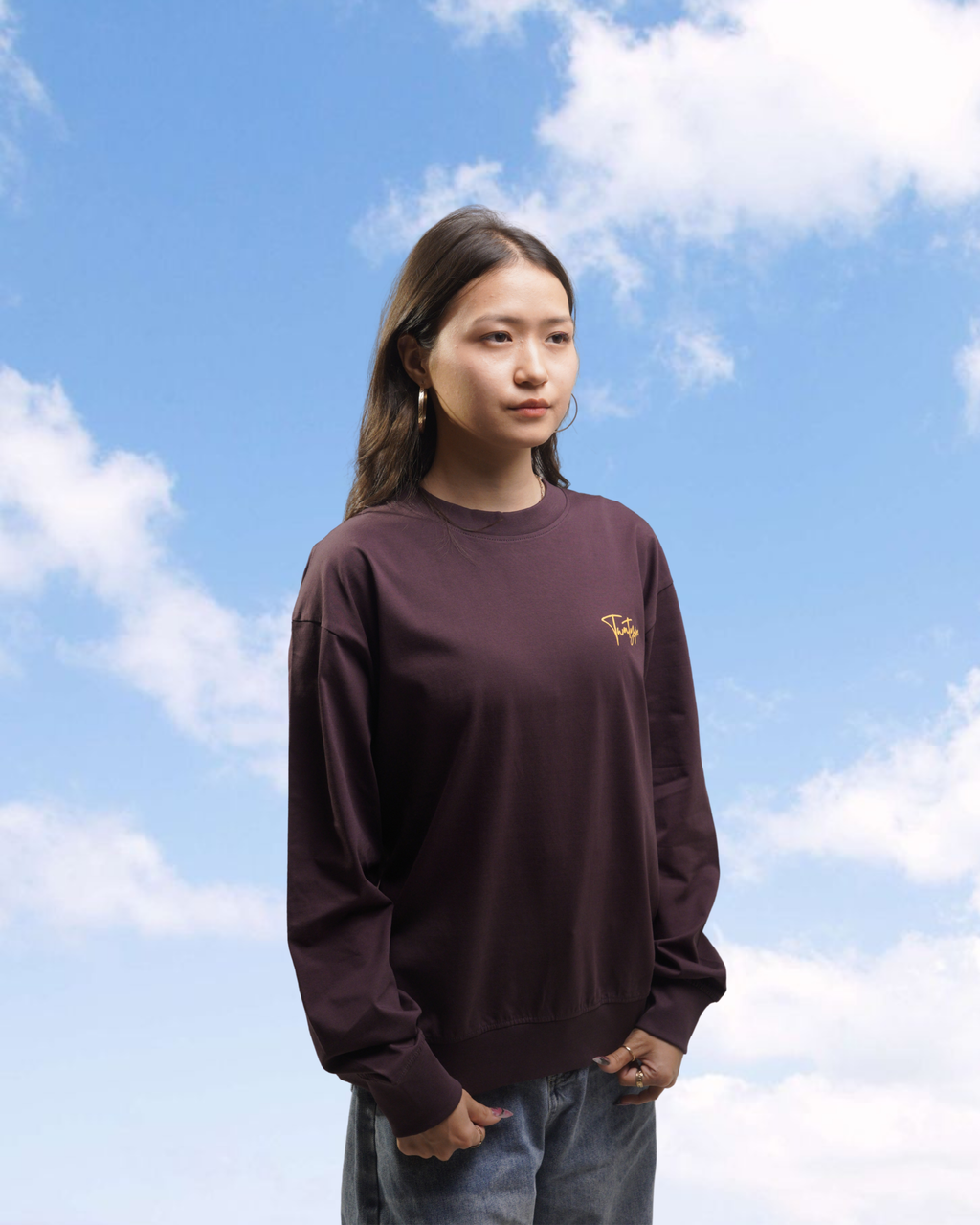 Wine Mercerised Sweatshirt