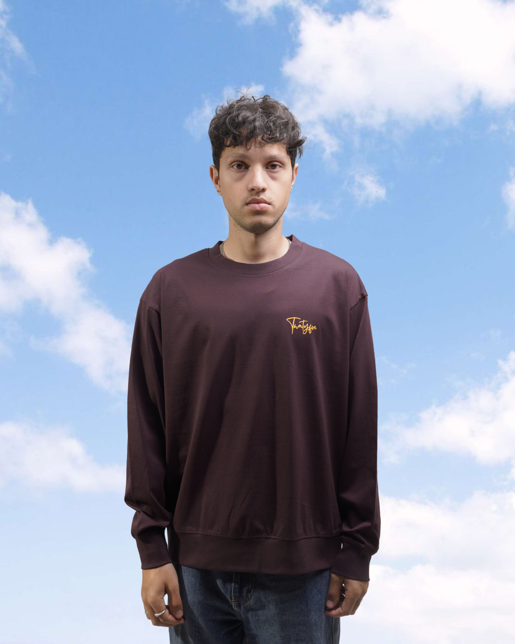 Wine Mercerised Sweatshirt