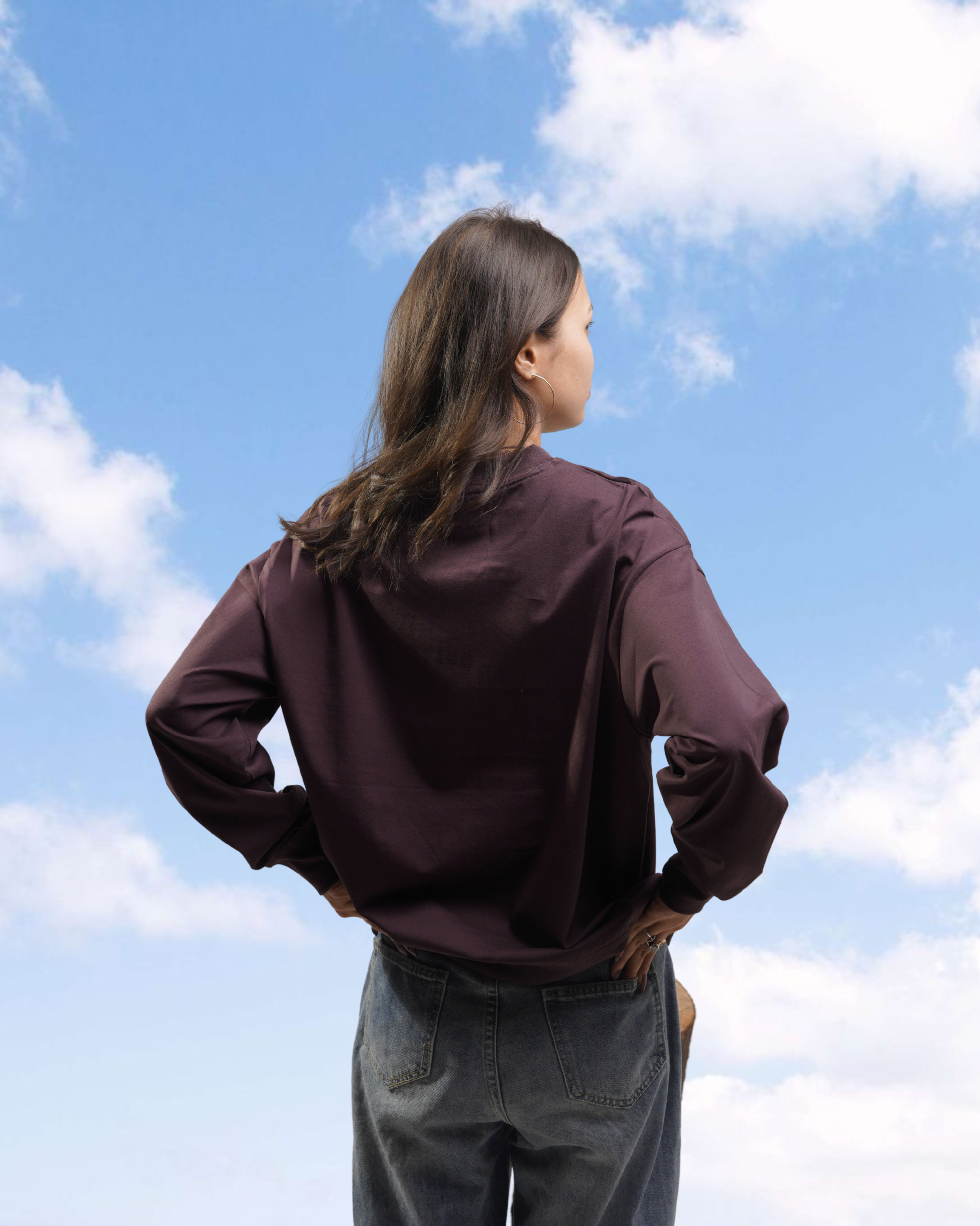 Wine Mercerised Sweatshirt